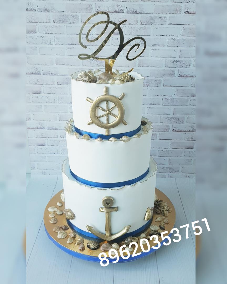 Свадебный торт для моряка.