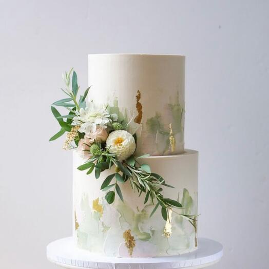 Свадебный торт (двухъярусный торт)