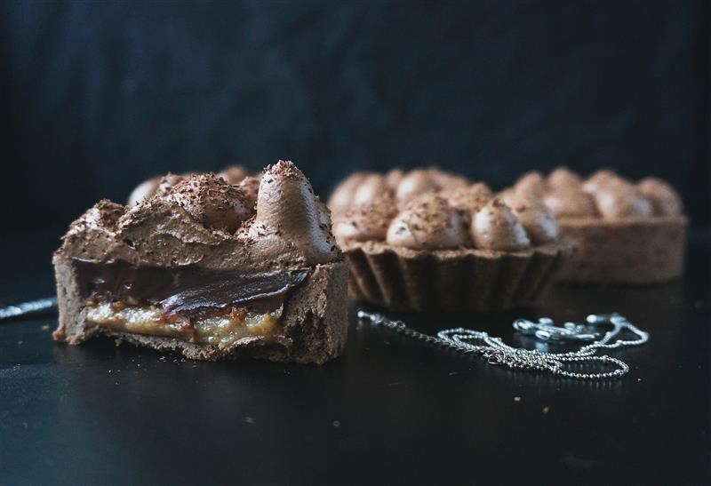 Пирожное "Карамель-шоколад-бананы"