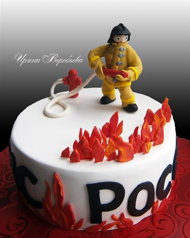 Торт на день пожарной охраны фото