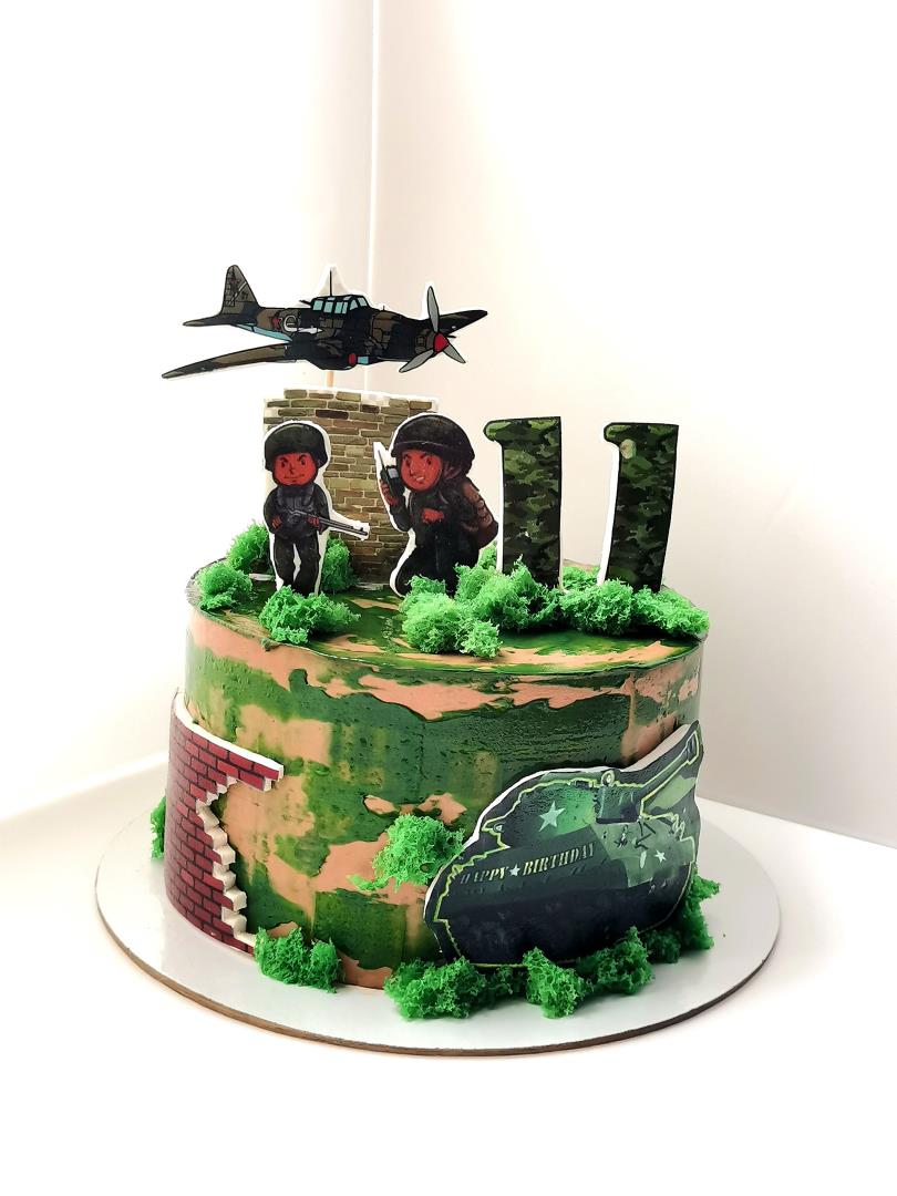 Торт для любителя военной тематики