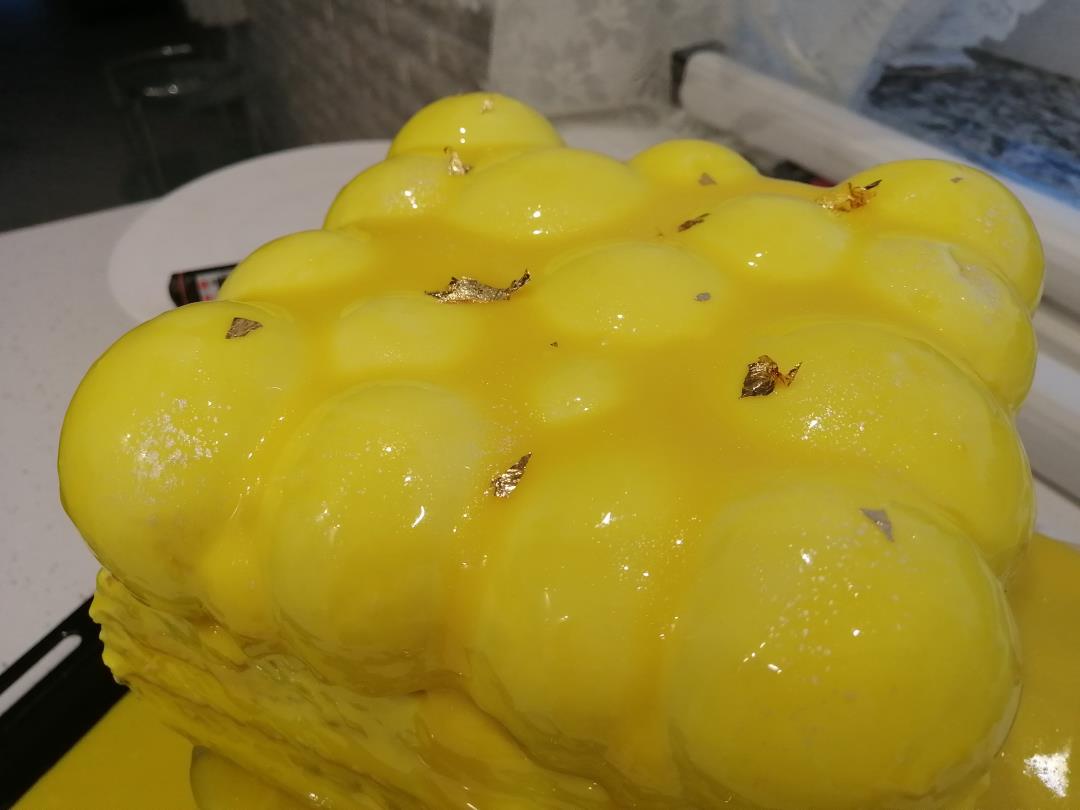 Муссовый торт  с лимонным курдом