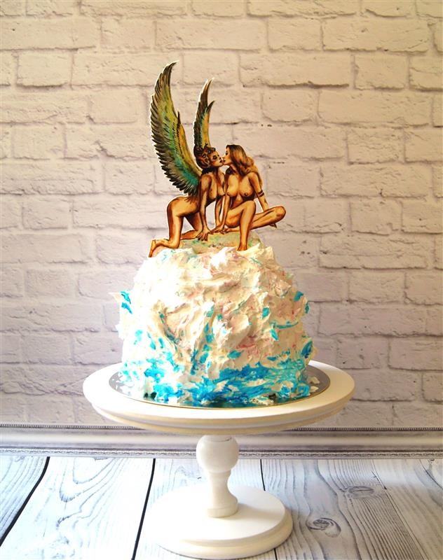 Расписной торт "Падший ангел"