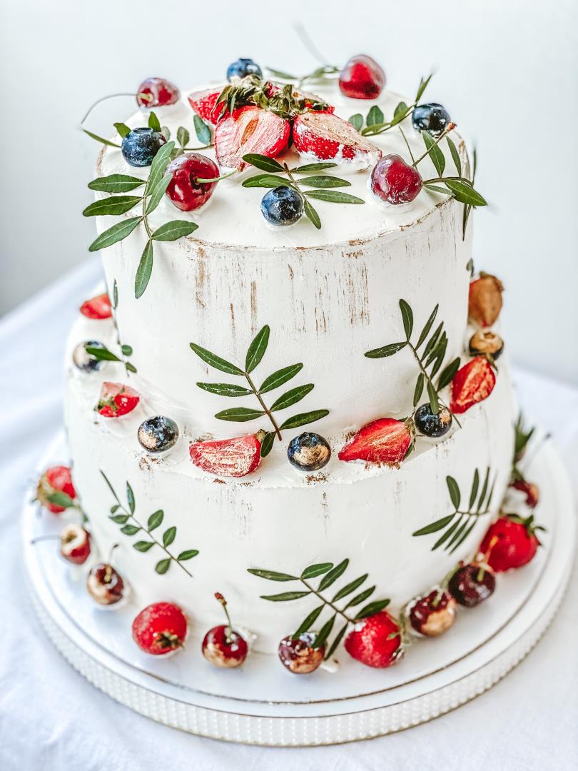 Свадебный торт, в стиле «Рустик»